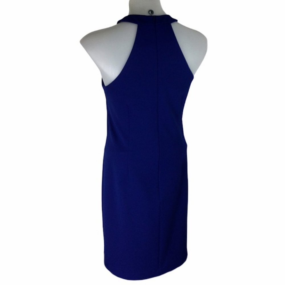 Trina by Trina Turk Royal Blue Halter Sheath Dress - Picture 3 of 12